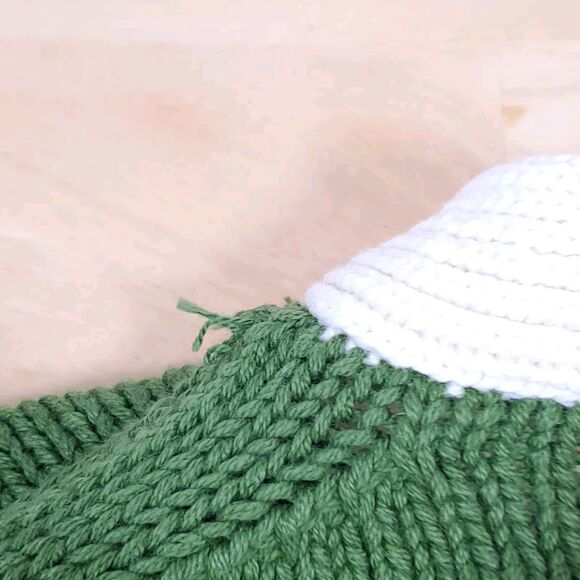 ALEX MILL Nico Tipped Cardigan Sz S Sweater Chunky Knit Green Ivory Cottagecore - Picture 8 of 10